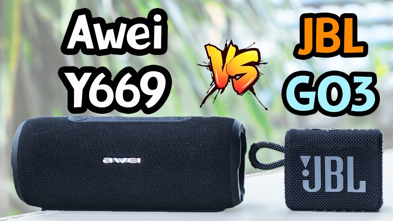 JBL GO 3 и Bluetooth-колонка Awei Y669 (сравнение звука при 50% громкости)