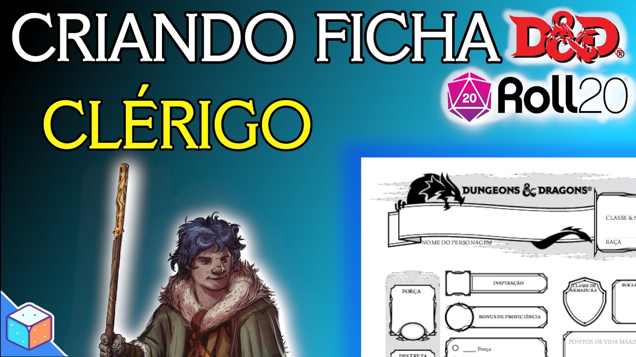 Live: Criando a ficha de um CLÉRIGO gnomo - D&D 5e no Roll20