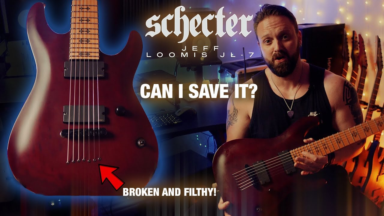 I Bought a Broken and Dirty Schecter Jeff Loomis Guitar. Can I Save it??