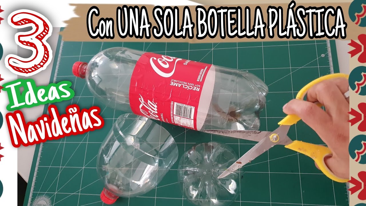 3 Ideas Navide&ntilde;as con UNA SOLA BOTELLA PL&Aacute;STICA de Refresco ♻️ Ideas para Regalar o Vender 2023