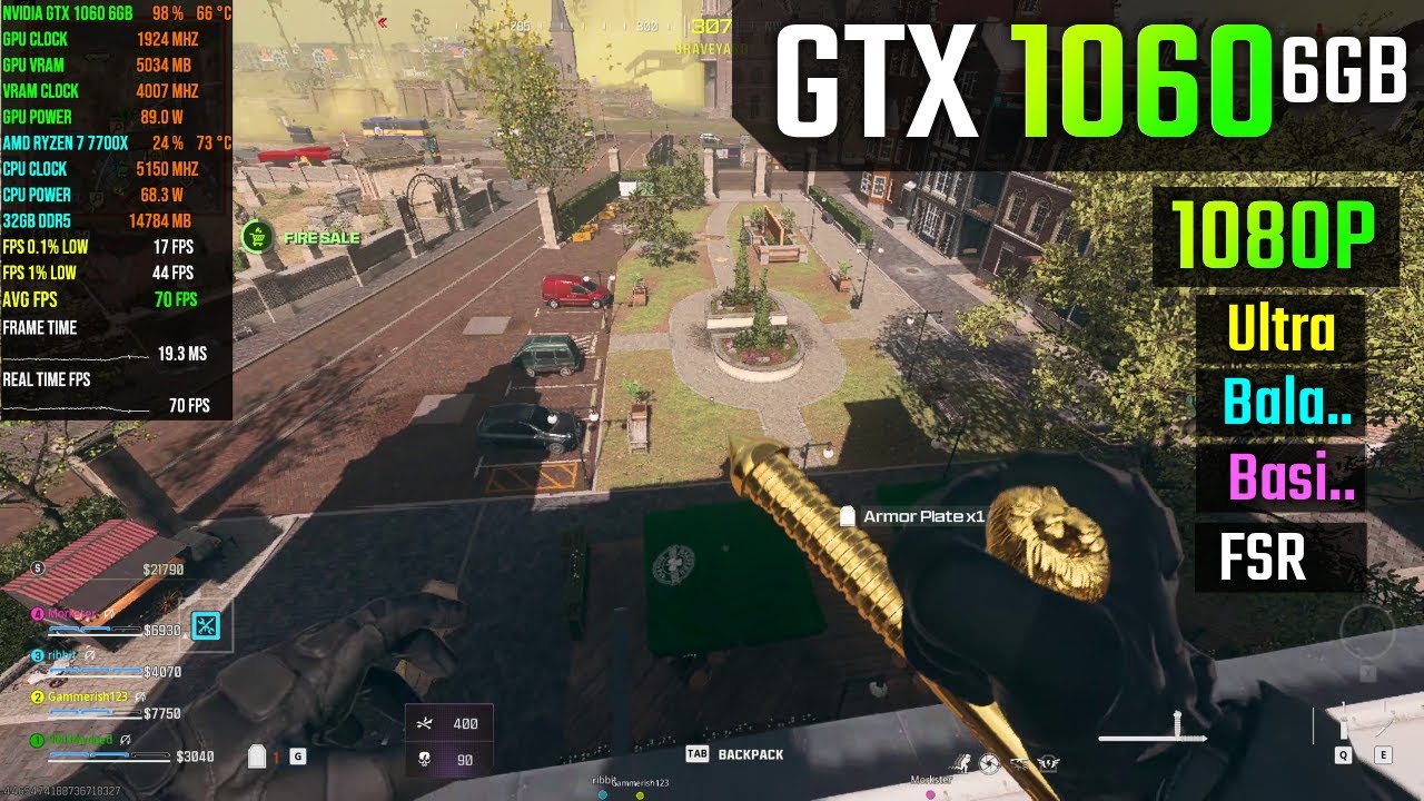 Call of Duty: Warzone : GTX 1060 6GB (1080p All Settings)