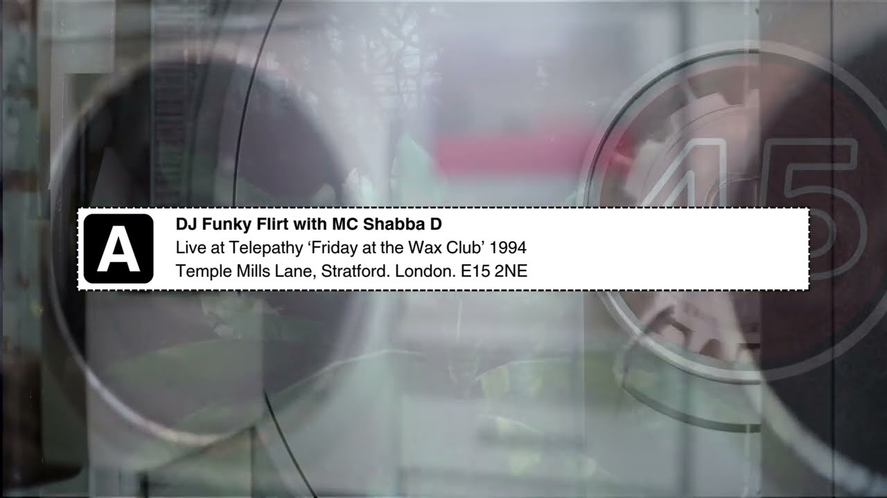 DJ Funky Flirt with MC Shabba D Live at Telepathy Friday at the Wax Club. Stratford. London. 1994