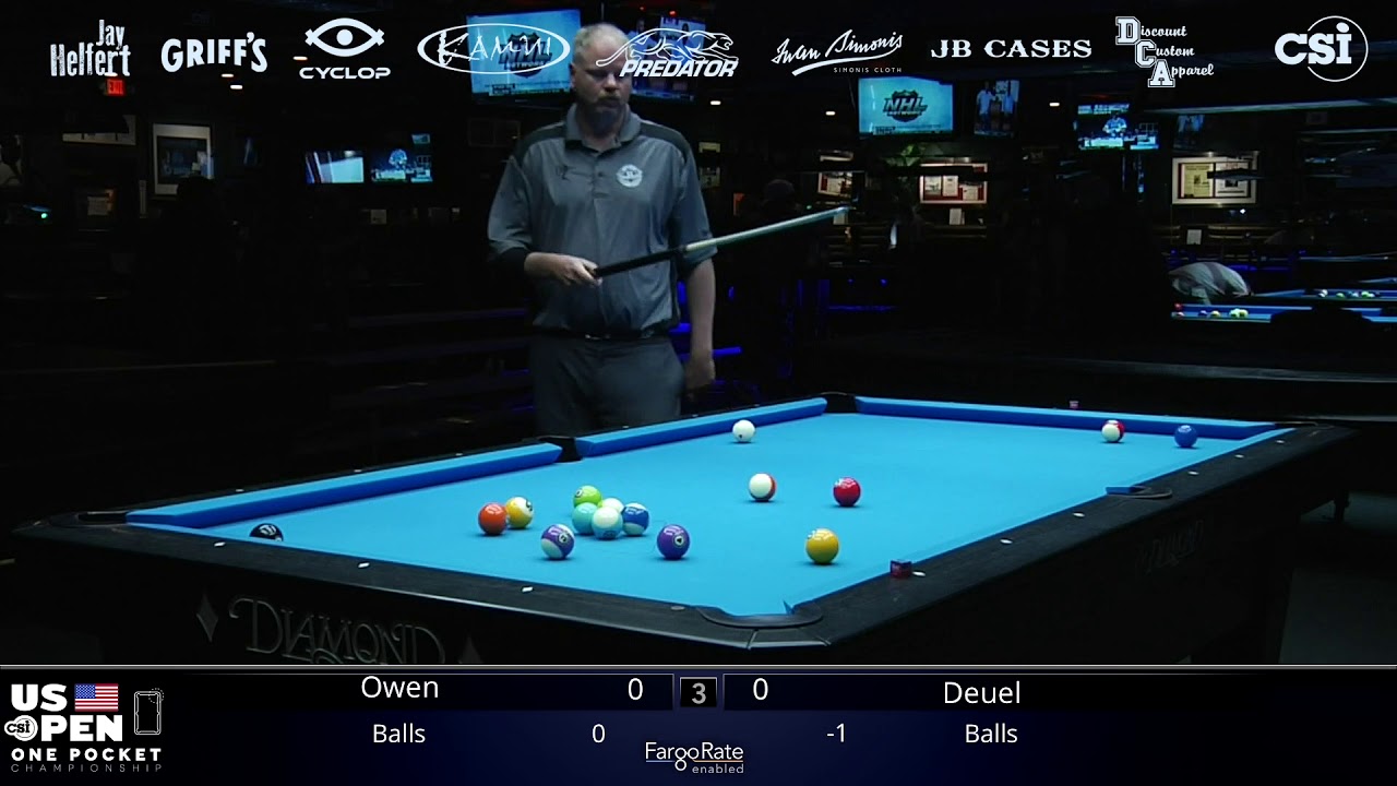 ONE POCKET THRILLER! Corey Deuel vs Gabe Owen | 2019 US Open One Pocket Championship