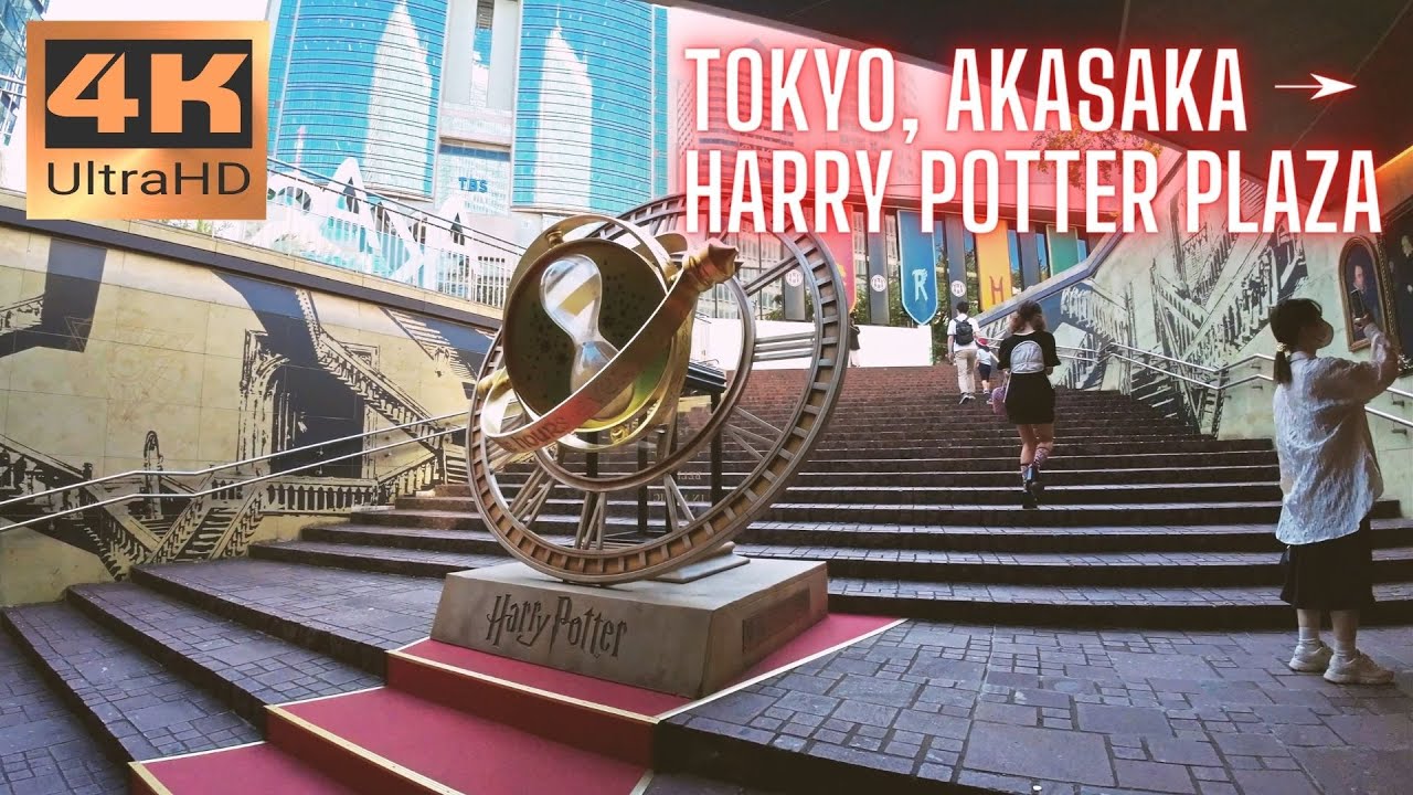 [4K] Explore Tokyo's Diagon Alley in Akasaka/ Harry Potter Plaza🧙‍♀️✨(Japan ASMR City ambience)