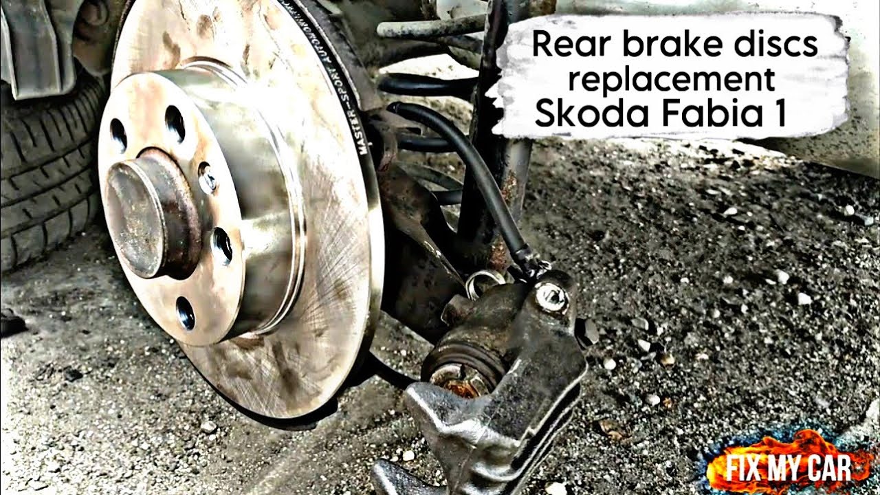 Rear brake discs replacement Skoda Fabia 1 | Fix My Car Garage