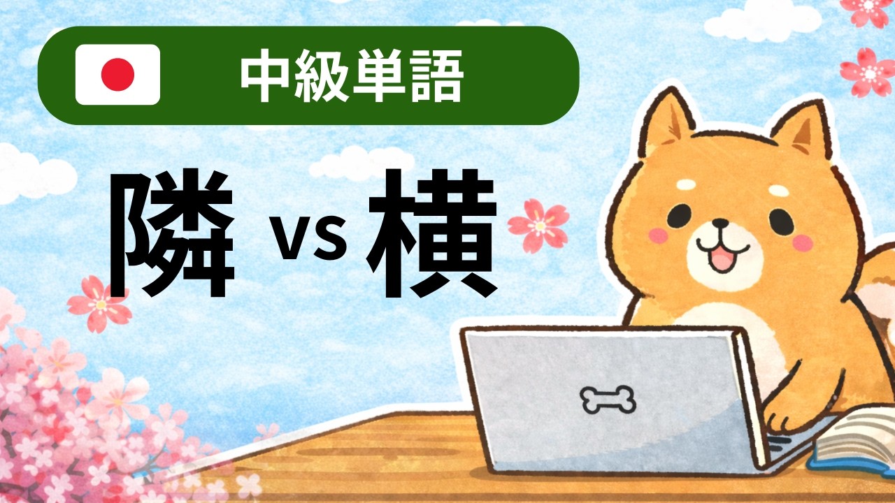 JLPT N2 vocabulary | 隣vs横 （中級から学ぶ日本語）