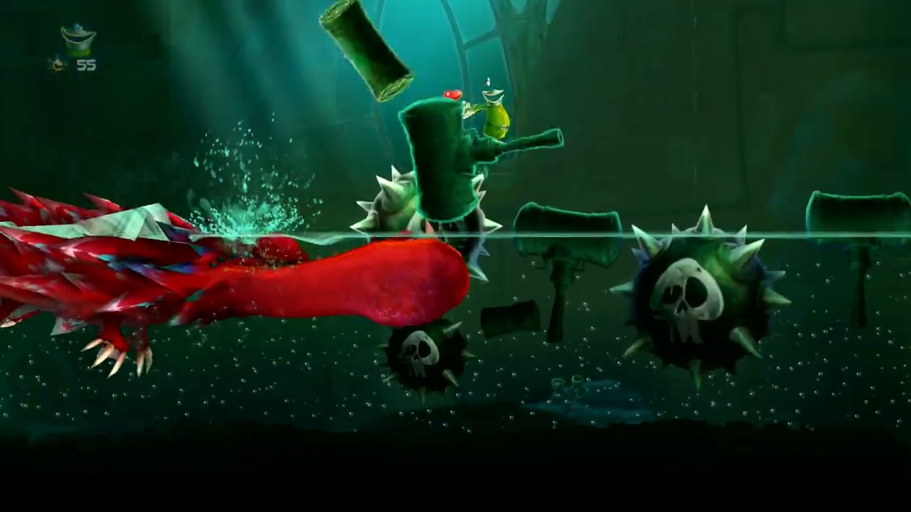 Rayman Legends PS3 Gameplay 52 20000 Lums Under the Sea There is Always a Bigger Fish