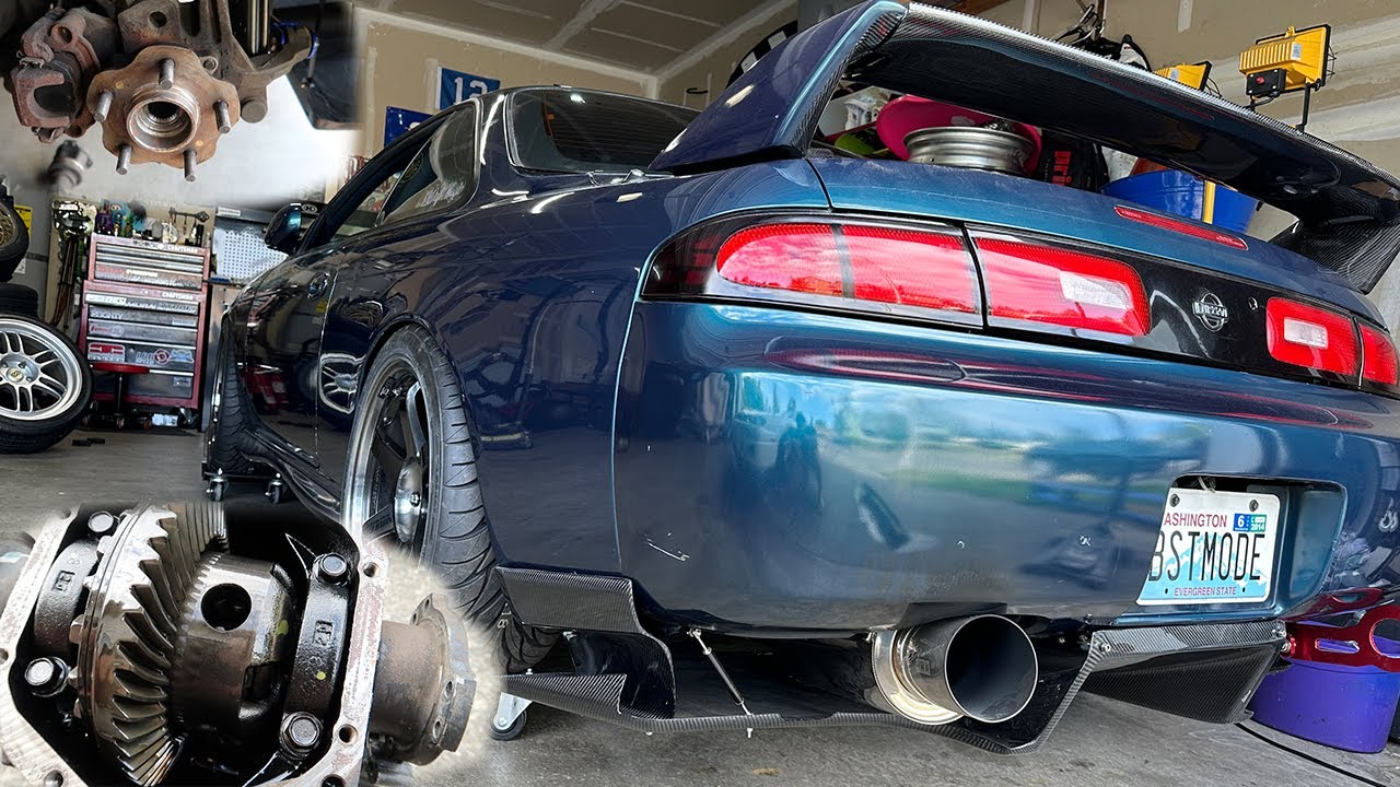 240sx S14 Rear Wheel Bearing Replacement | Rear Differential Removal and Reseal
