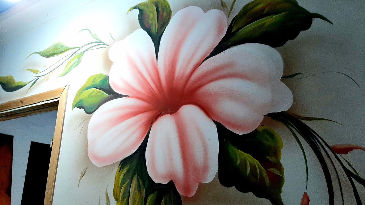 تعليم رسم وردة 🌹 واستنسل في بلكونة سهلة جدا 🇪🇬وسريعة جدا 🇪🇬ورخيصة جدا
