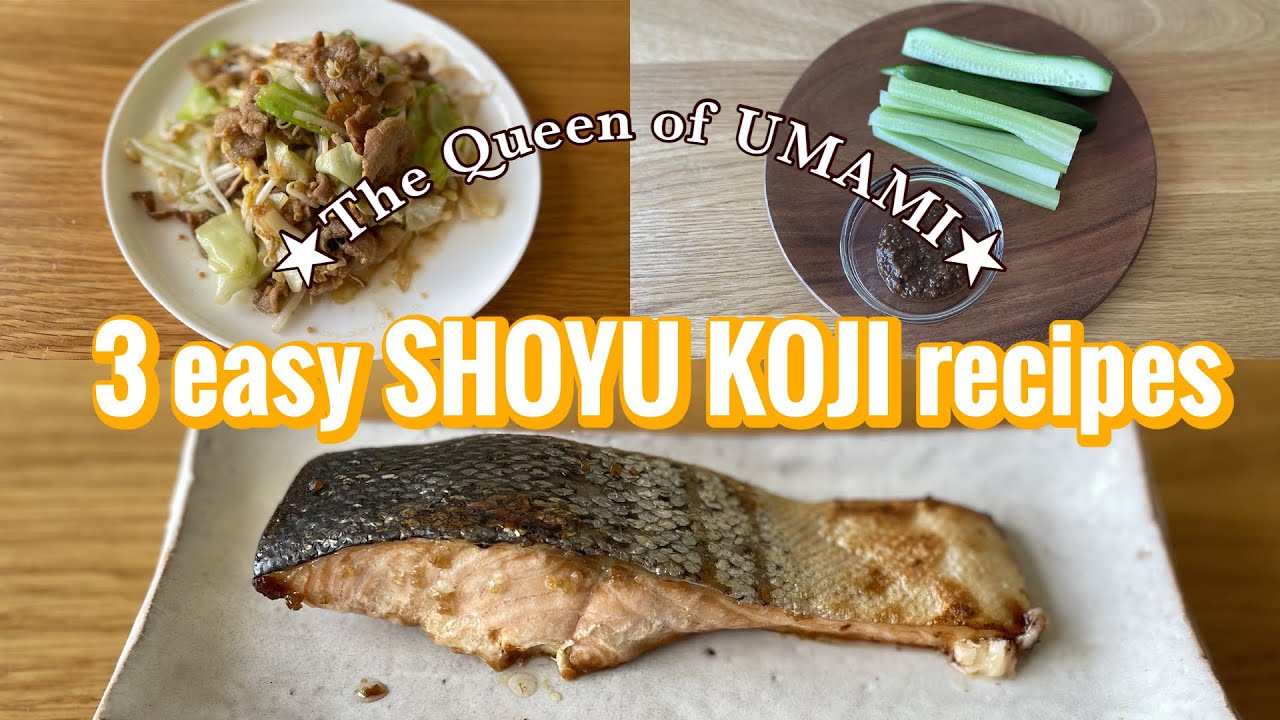 【Simple&Easy】3 SHOYU KOJI recipes - Stir fry pork&veges, Grilled salmon, dip - Japanese Mum Cooking