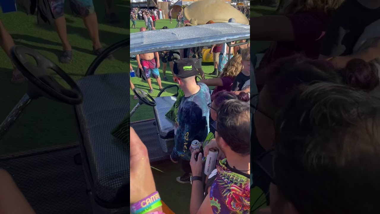 Pasquale Rotella passing out weed at camp edc 2021