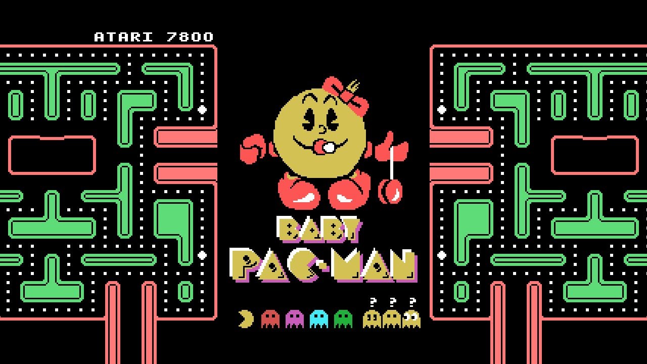 Baby Pac-Man Atari 7800 version (All game modes)