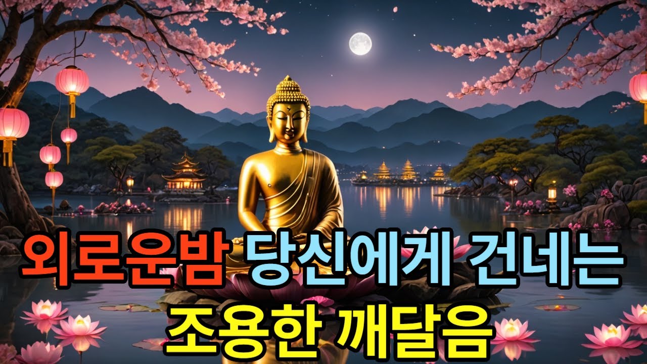 외로운 밤 당신에게 건네는 조용한 깨달음 #부처의 지혜#불안해소 #우울 #스트레스해소 #마음치유