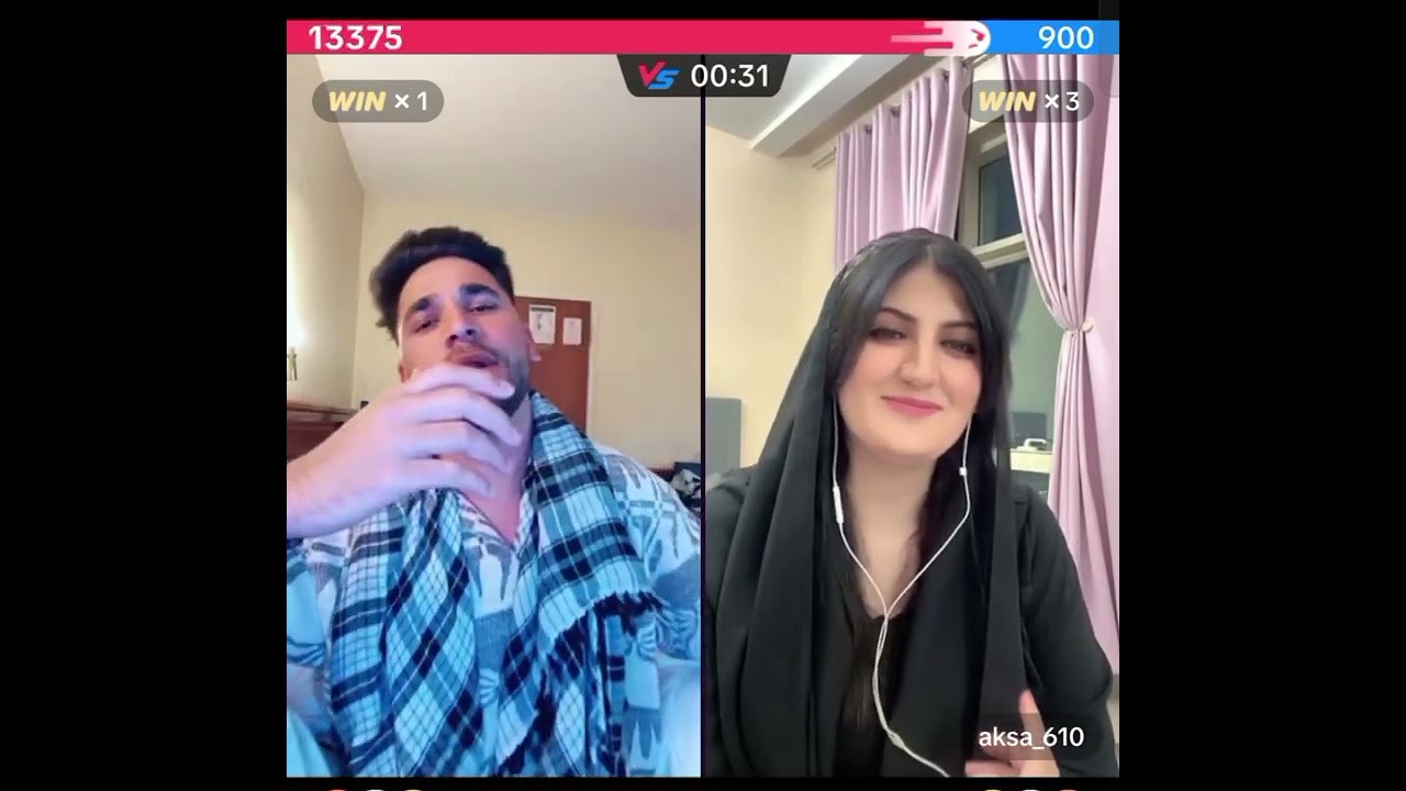 waliullah very funny tik tok live with aksa