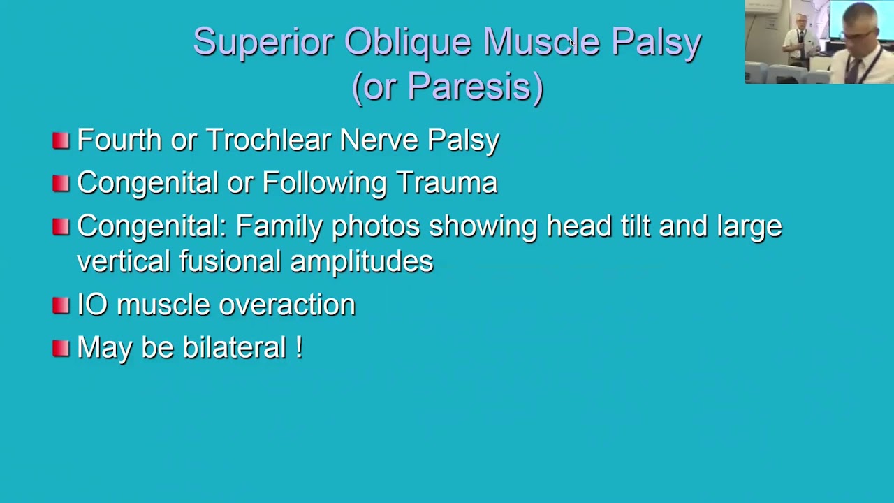 Lecture: Superior oblique Palsy: Dr. Rudolph Wagner