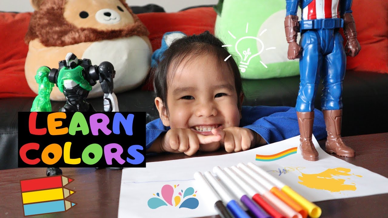 Learning Colors with Markers | Amazing 3 yrs. Old Kian