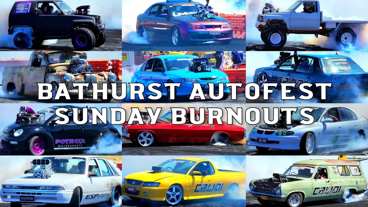 2024 Bathurst Autofest Sunday Burnouts Full Video - Watch in 4k !