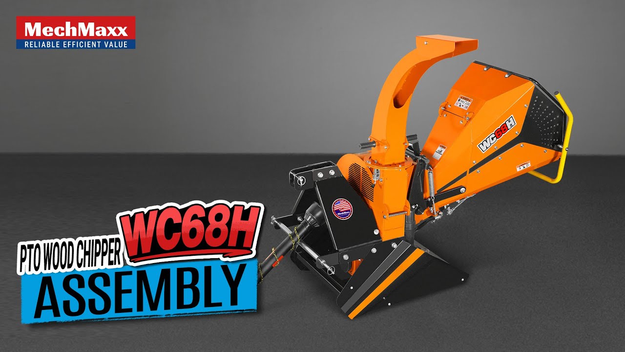 3 Point Hydraulic Wood Chipper For Tractors  WC68H Assembly Video