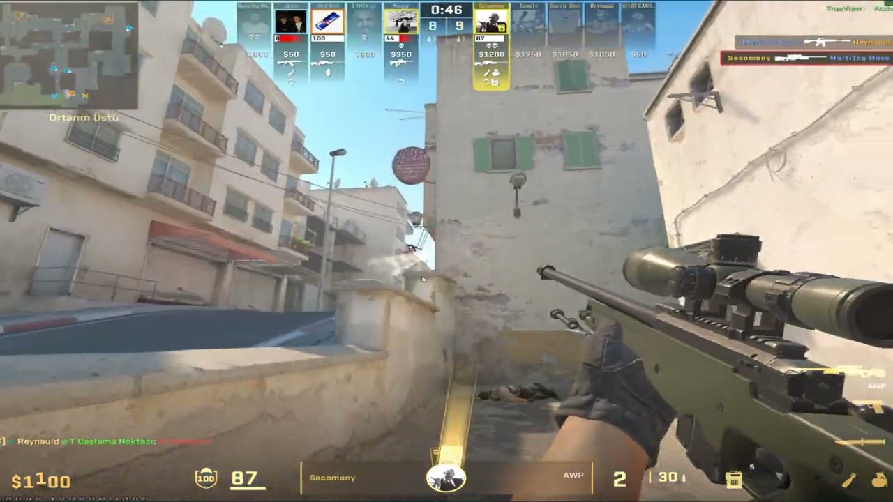 CS2 AWP ACE CLUTCH #cs2 #dust2