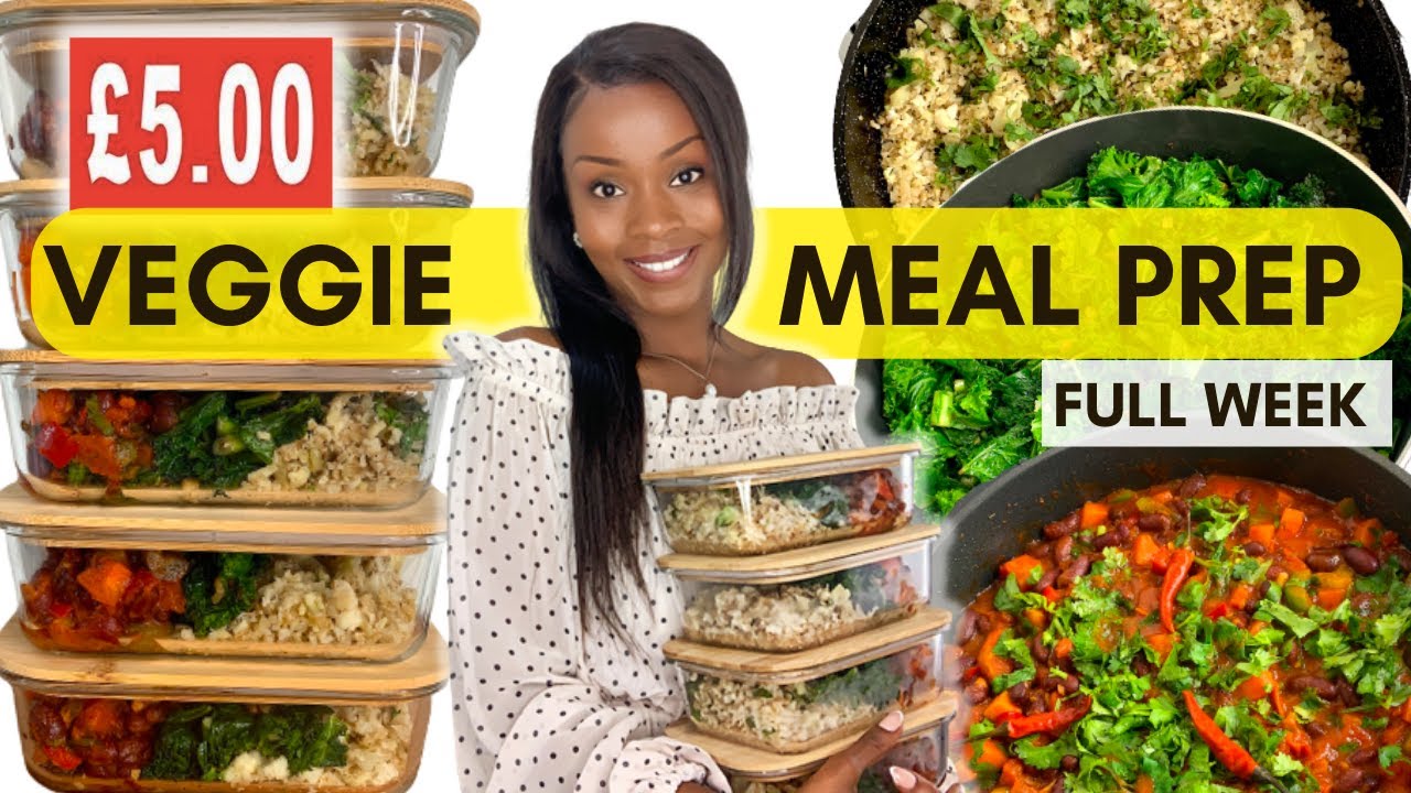 Weight Loss Meal Prep for only £5 | Low Carb Vegetarian recipes + Grocery Haul