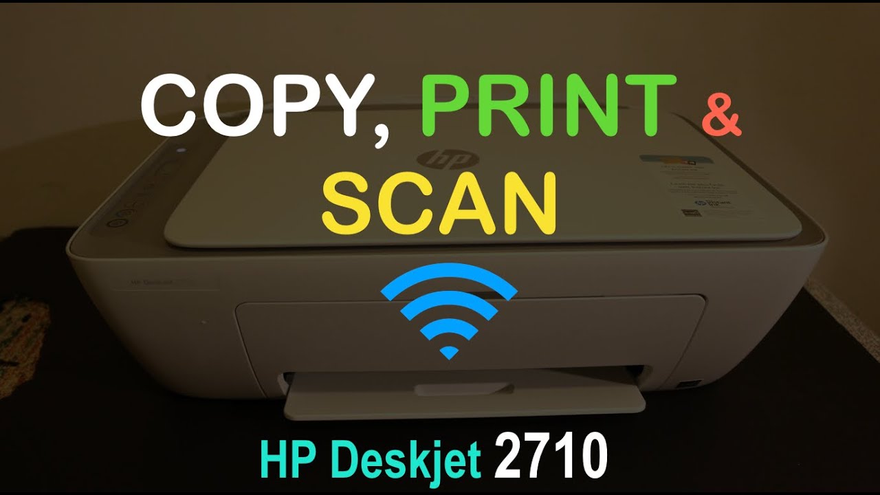 How to Copy Print Scan with Wireless HP Deskjet 2710 Printer !!