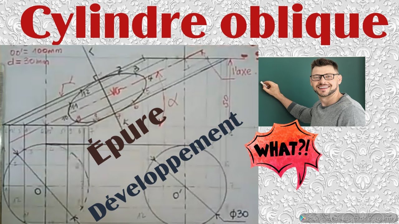 Cylindre oblique| Comment développer un cylindre oblique