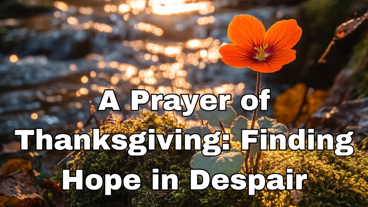A Prayer of Thanksgiving: Finding Hope in Despair