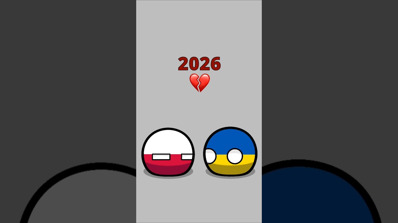 Polish-Ukrainian relations Now and Then #countryballs #history #UA_ball #Ukraine #Poland #shorts