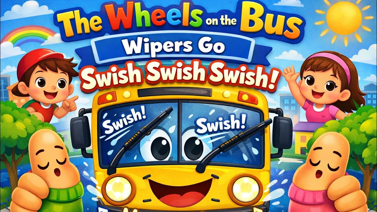 The Wheels on the Bus (Rain Version) | Kids Learning Song