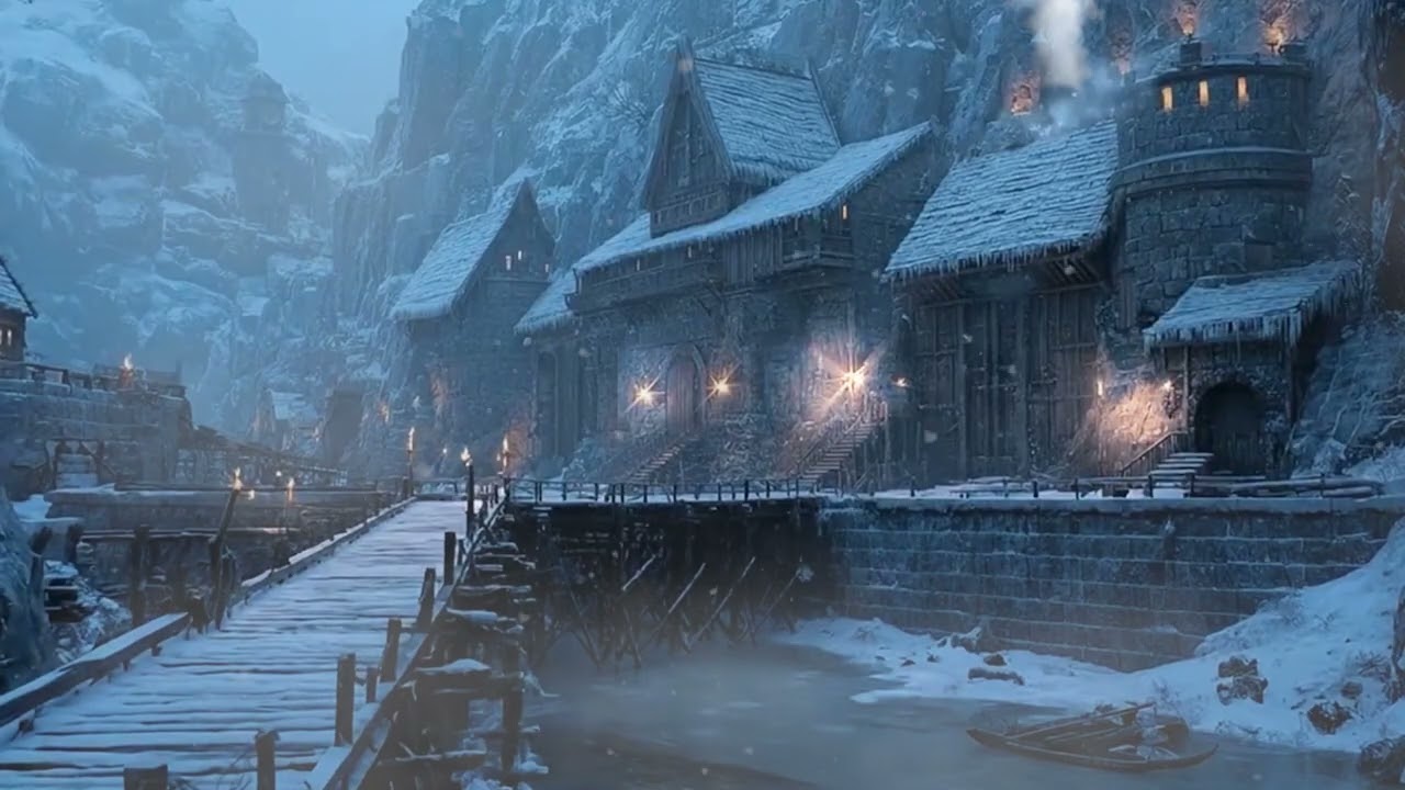 Winter Medieval Fantasy Ambience | Quiet Dark Academia Music for Study, Writing & Relaxation