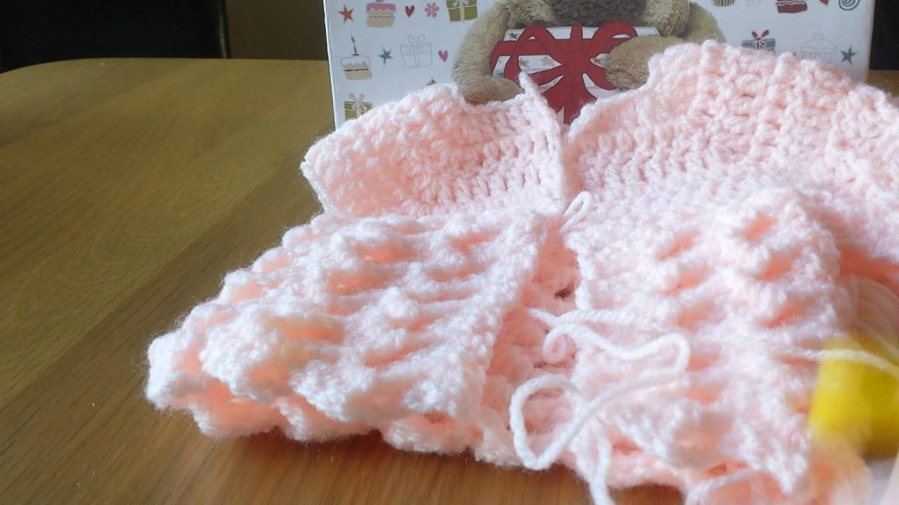 Casaco bebe 0.3 meses em croche.2 parte
