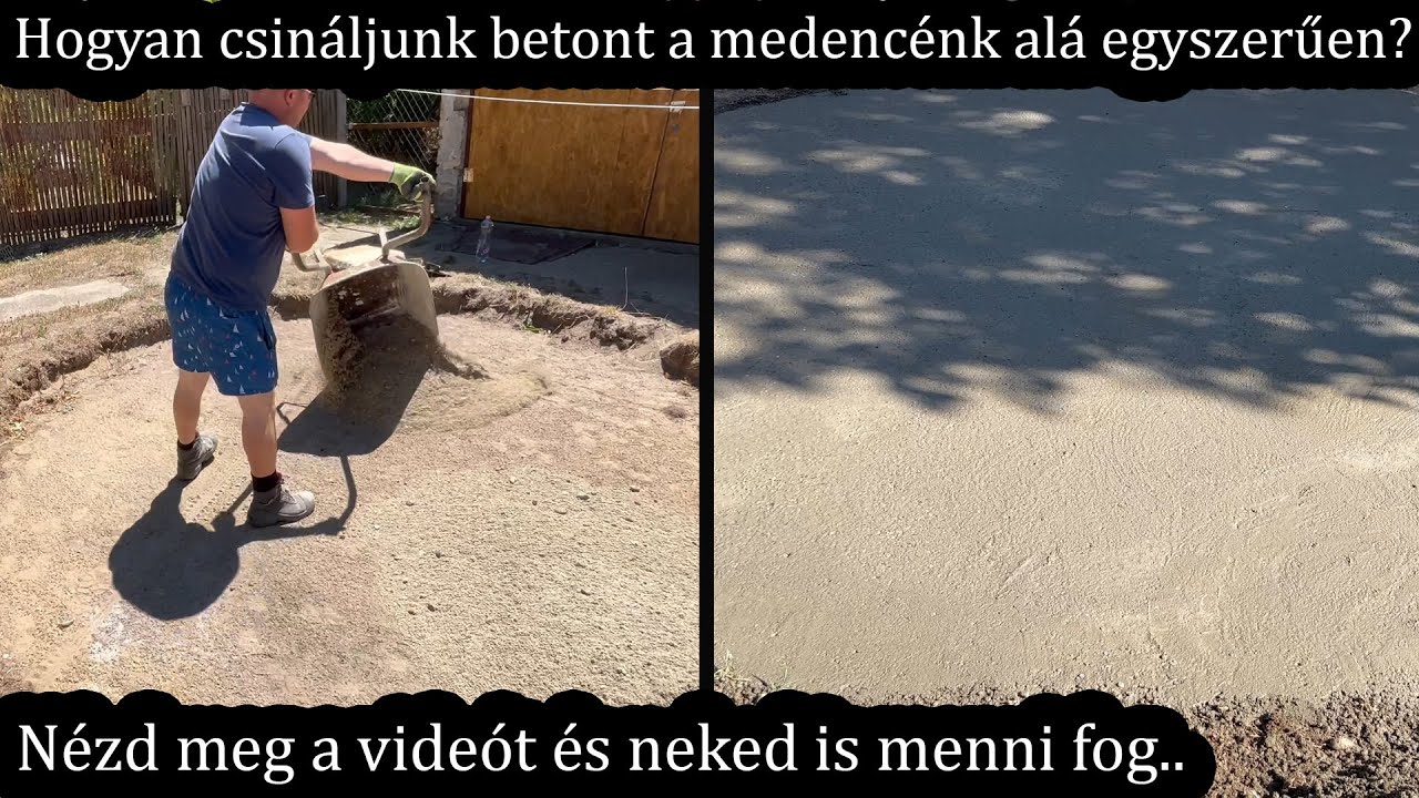 Medence al&aacute; betonoz&aacute;s egyszerűen