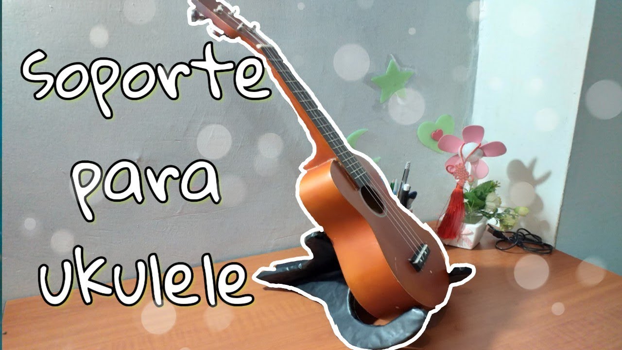 como hacer un SOPORTE de UKULELE | soporte Casero de Carton