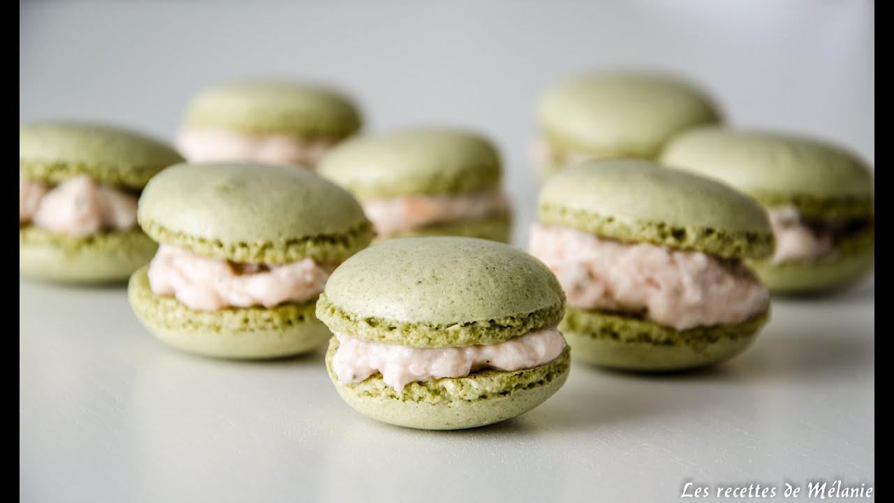 Macarons salés au saumon et chèvre frais