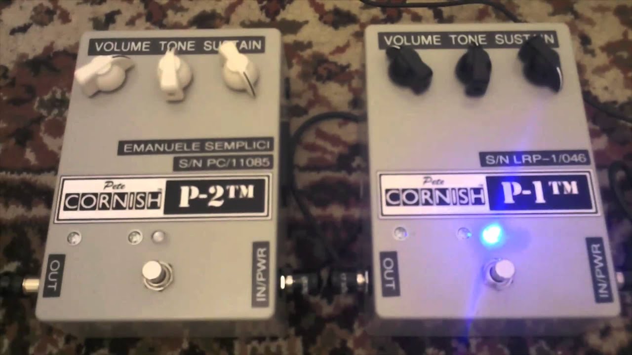 Pete Cornish P-1 vs Pete Cornish P-2 (with Binson Echorec B2)