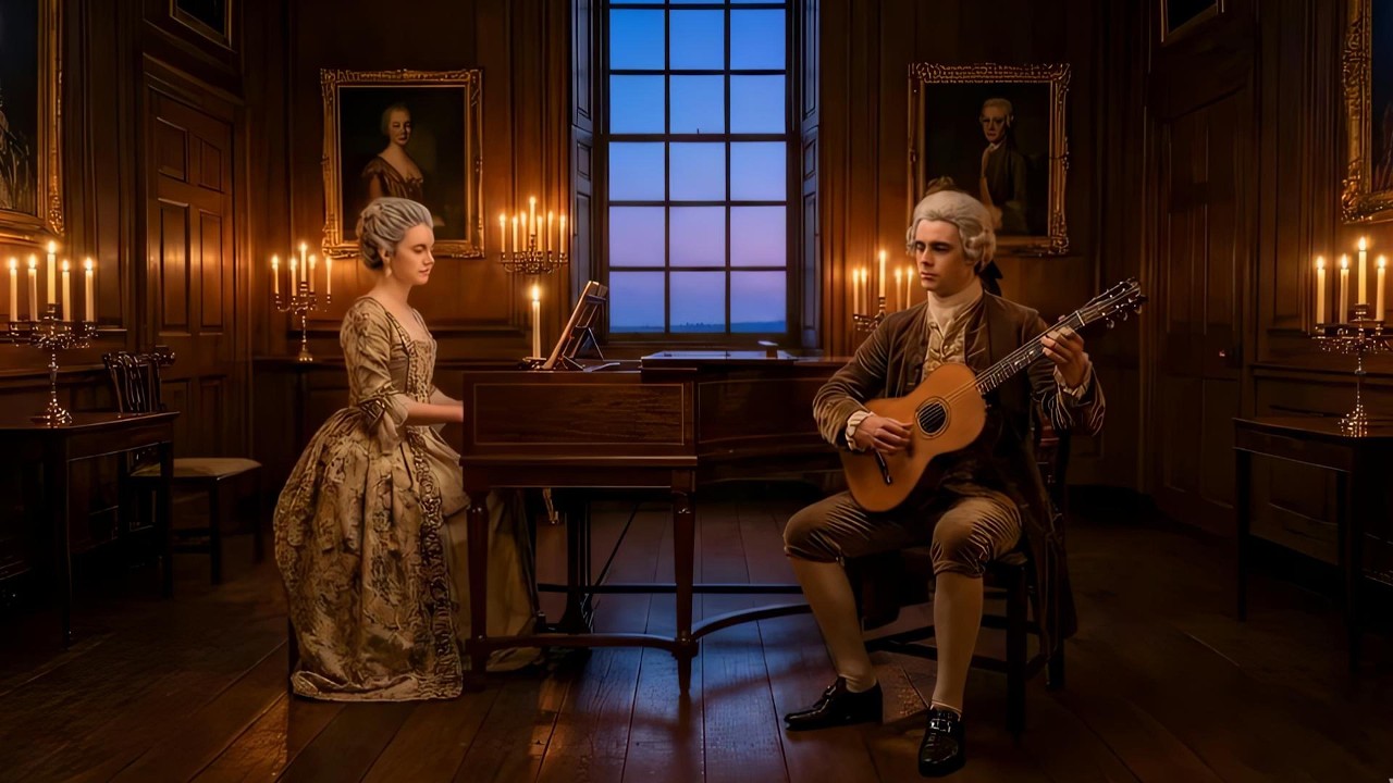 18th Century Piano Guitar, Serene Ambient, Deep Relaxation Focus