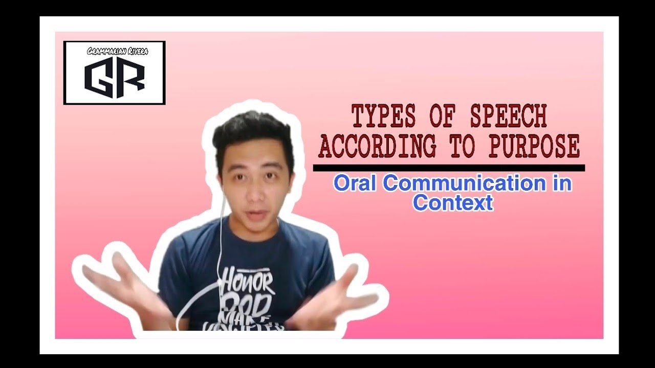 Types of Speech According to Purpose ( #OralCommunication #SeniorHighSchool )