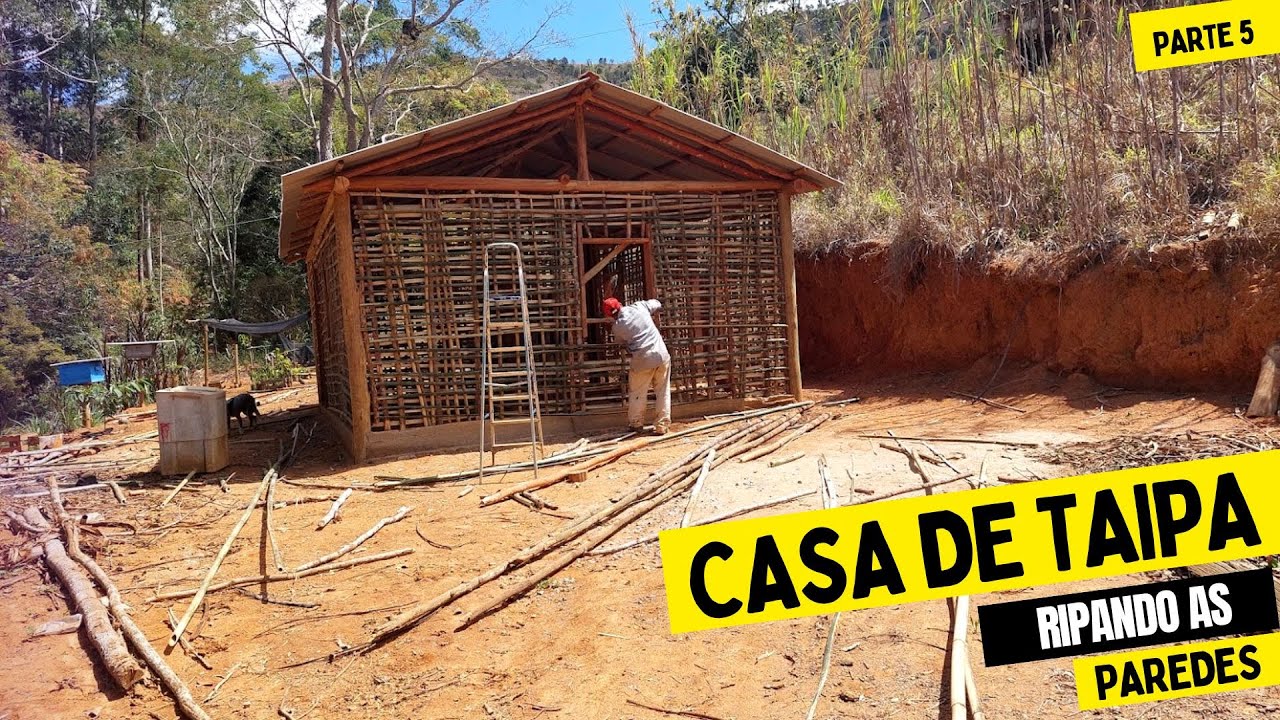 CASA DE TAIPA Parte 5 - ripando as paredes pra barrear
