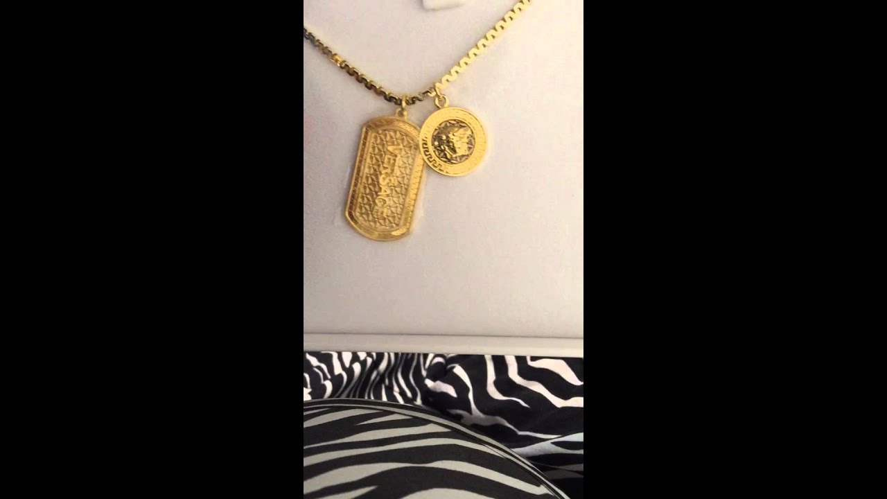 Authentic Versace Medusa Head + Dog Tag Pendent Unboxing