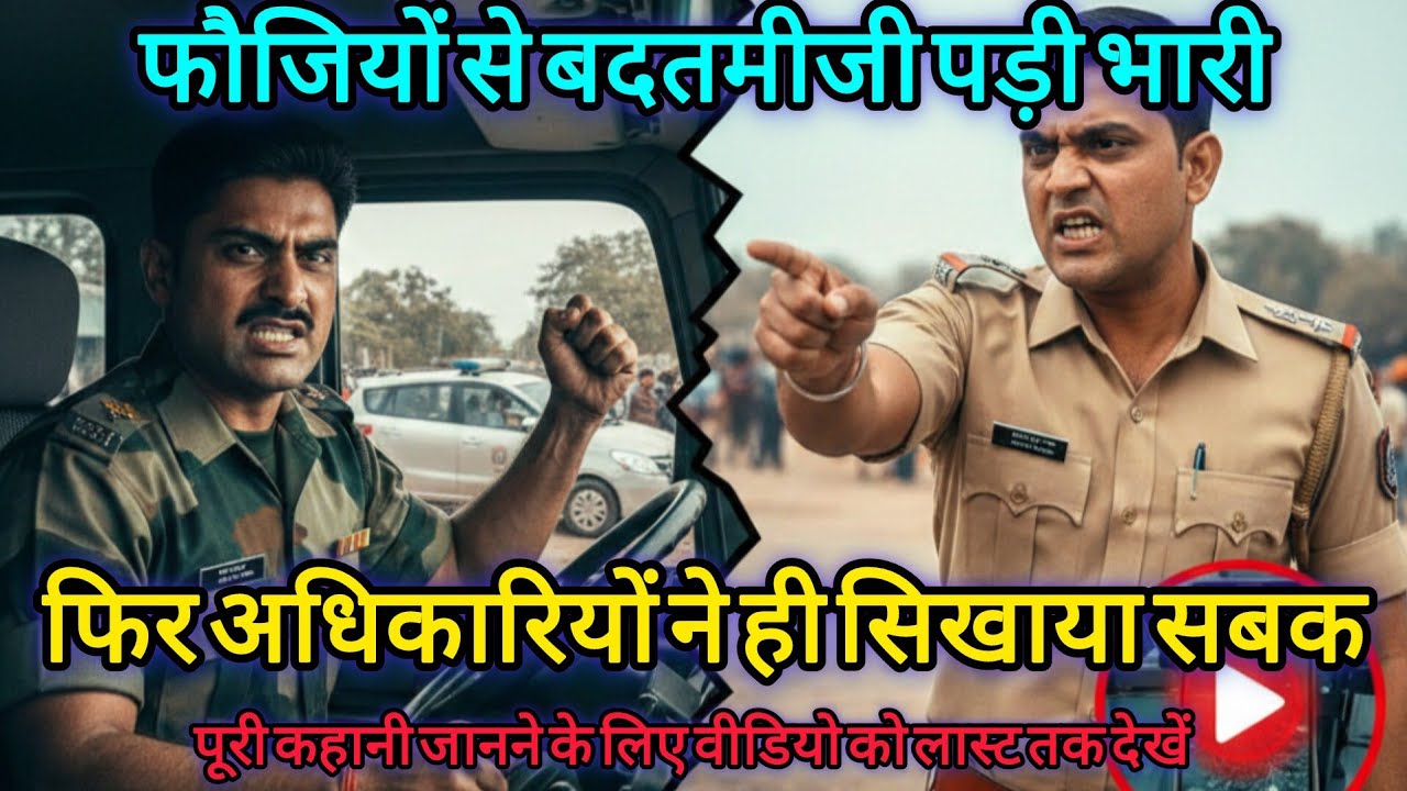 जब अहंकारी पुलिस वाले ने रोका फौजियों का रास्ता, फिर जो हुआ, वो रोंगटे खड़े कर देगा! #army #police 