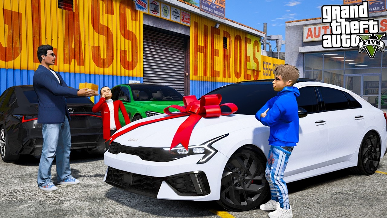 ОТЕЦ И СЫН В GTA 5 - КУПИЛ СЫНУ НОВУЮ KIA K5! СЫН НАТРАВИЛ ОХРАННИКОВ НА БРАТА! 🌊ВОТЕР