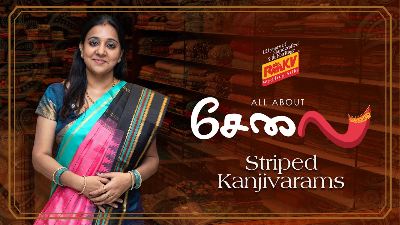 Striped Kanjivaram Silks | All About Selai by RmKV | Kanchipuram Sarees