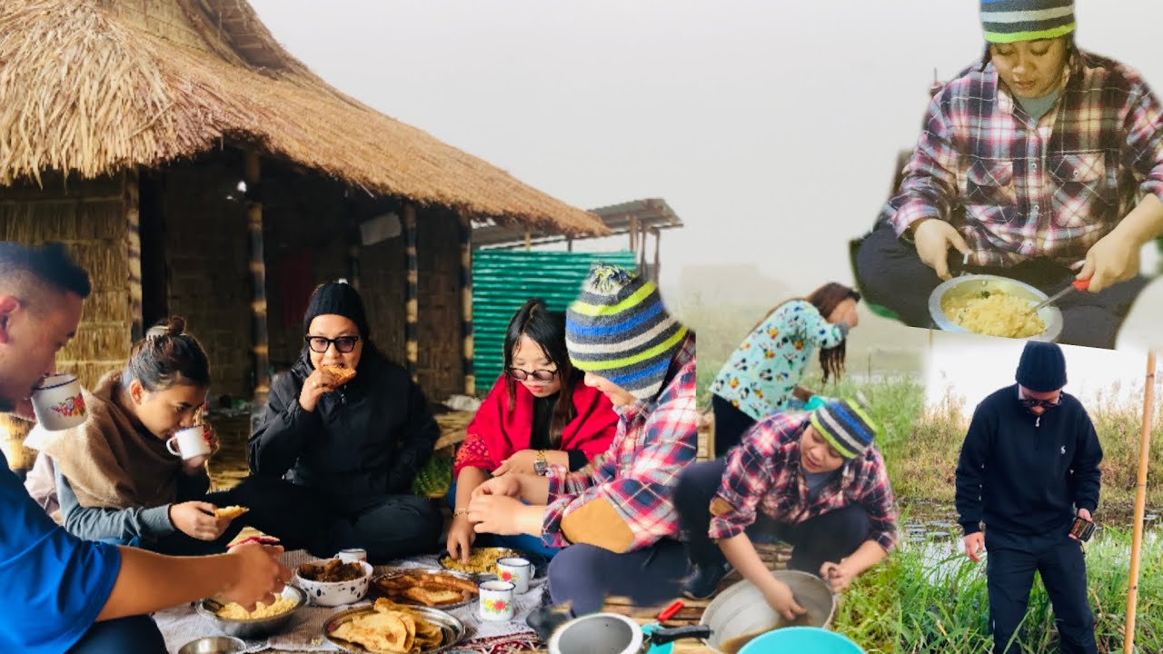 Night at Loktak Lake | Biryani, Chicken Curry with Salad | Morning Breakfast || MANIPURI MUKBANG ||