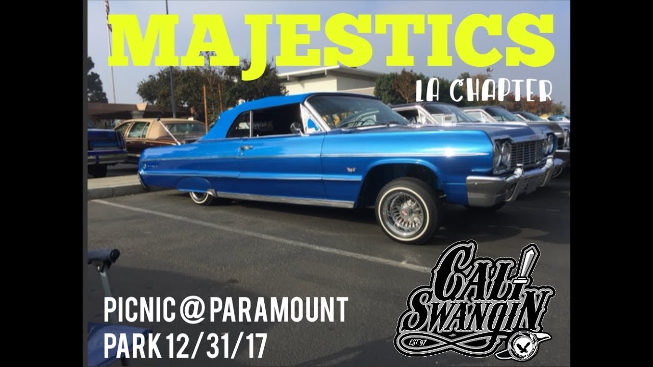 Cali Swangin: Majestics end of year  lowrider picnic Paramount Park 12/31/17