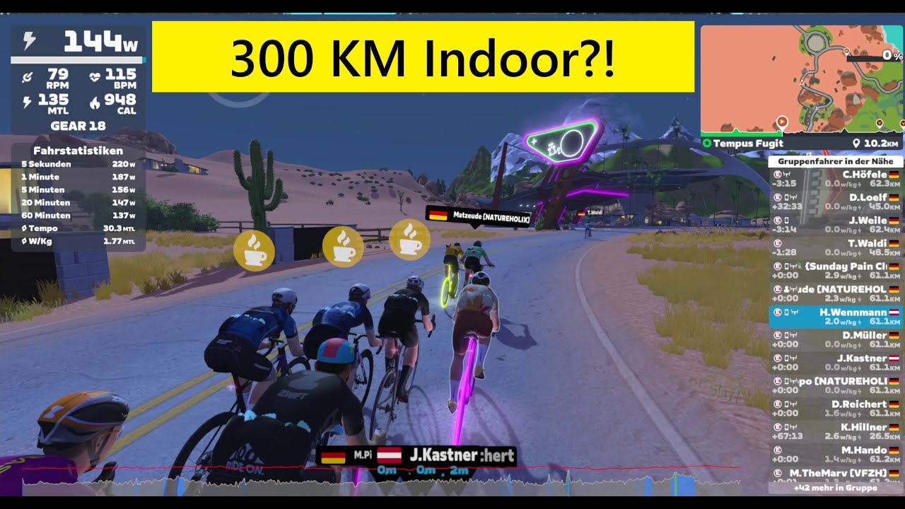 300 km - Meine größte Zwift Challenge bis jetzt - was wird das wohl werden ?