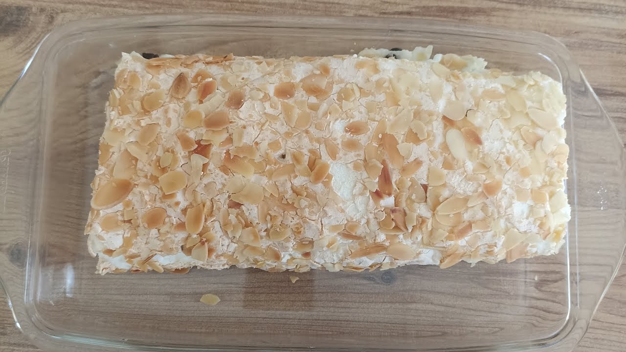 Как приготовить миндальный меренговый торт 🤤