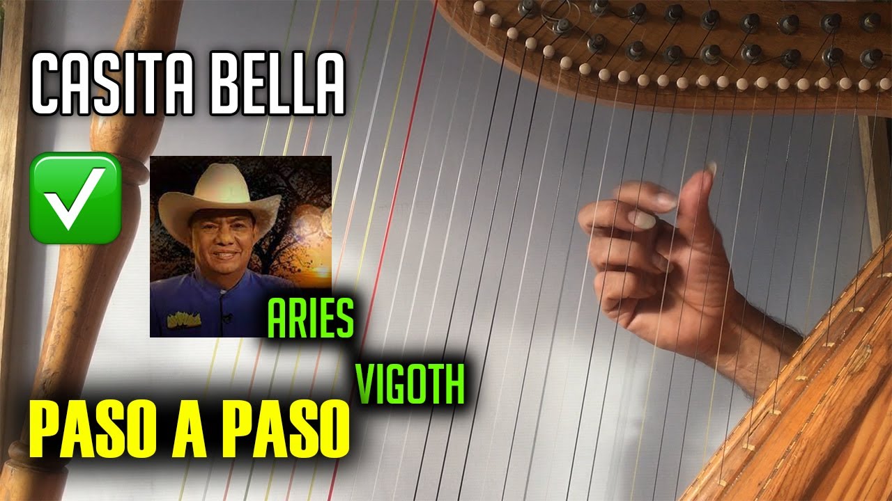 🎶TUTORIAL CASITA BELLA ✔- CLASES DE ARPA ❗ - GILBERTO PEREZ