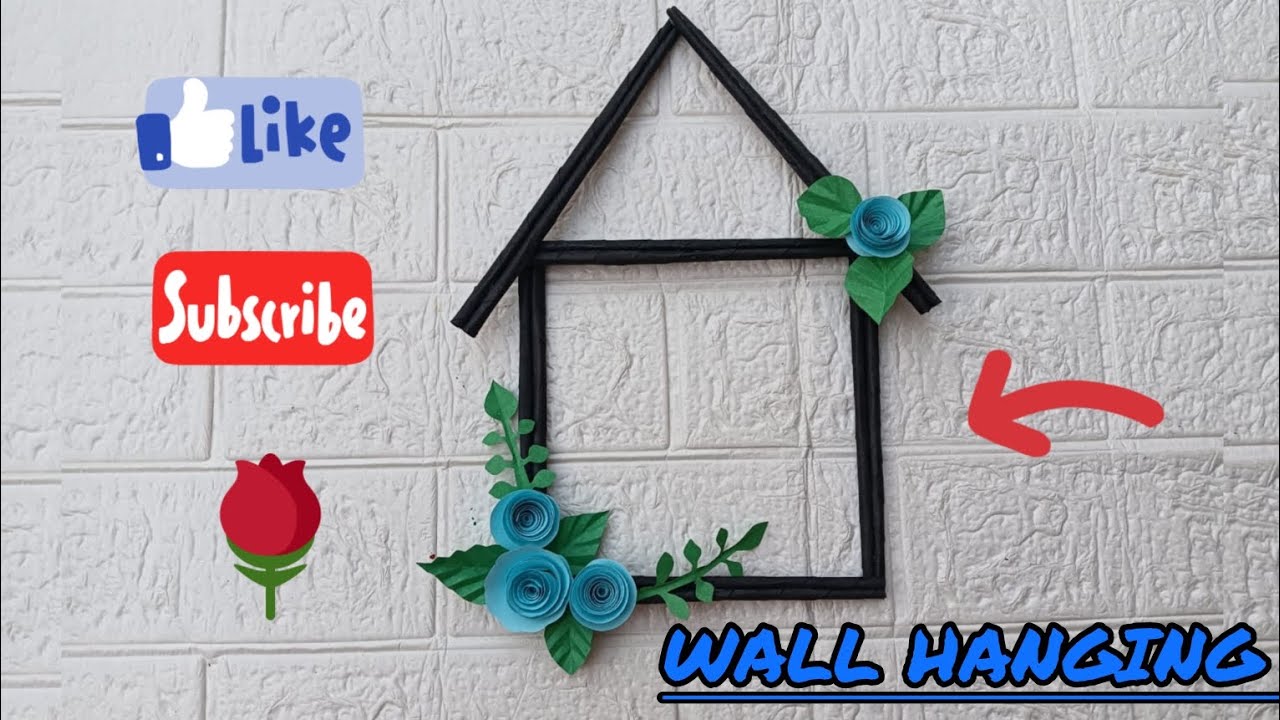 Wall Hanging Ideas With Colour Paper || Wall Decor || Home Decoration 💕😍