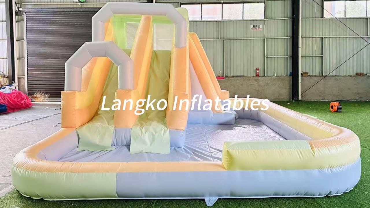 Luxury Splash Water Slide Park Inflatable Kids Bouncy Castle