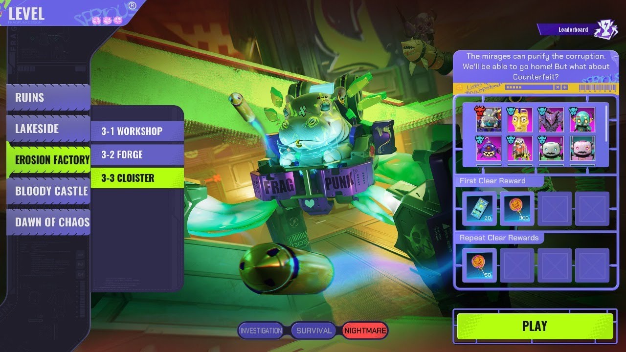 FragPunk Toy Frontline NIGHTMARE 3-3 Cloister SOLO turret deck